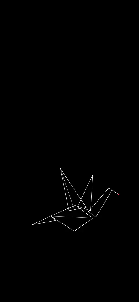 Paper Crane, amoled phone wallpaper
