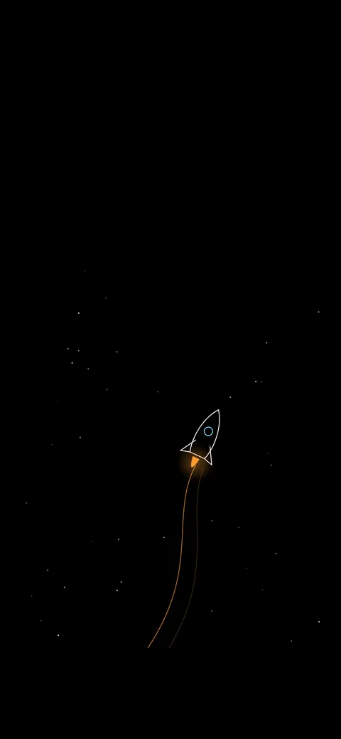 Tiny Rocket Trail, amoled phone wallpaper