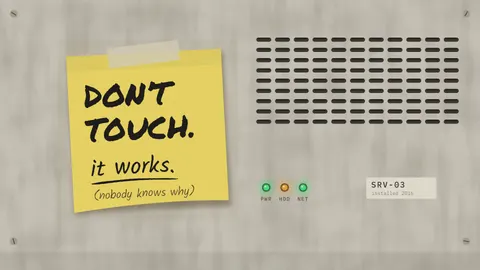 Don’t Touch. It Works., developer desktop wallpaper