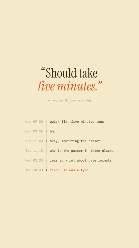 The Five-Minute Fix, developer phone wallpaper