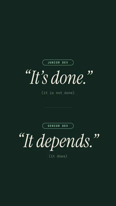 Junior vs Senior, developer phone wallpaper