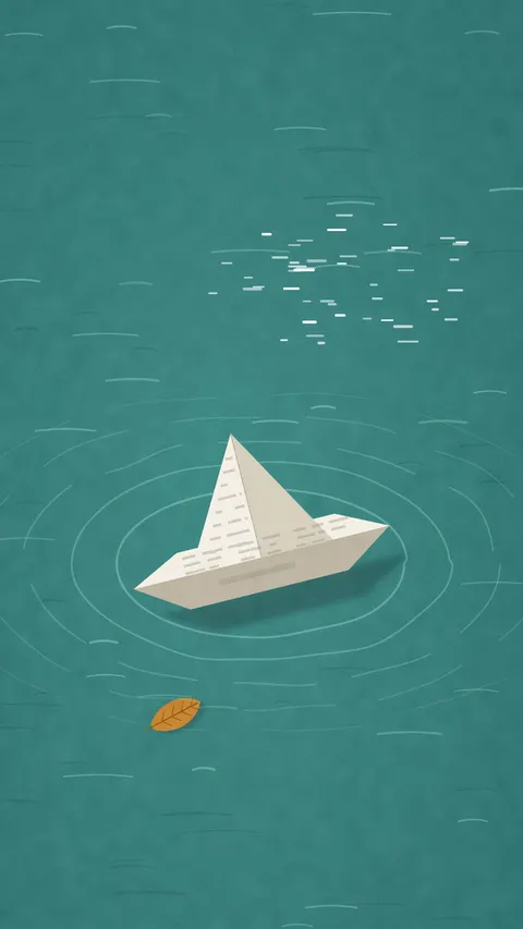Paper Boat (Light), duo phone wallpaper