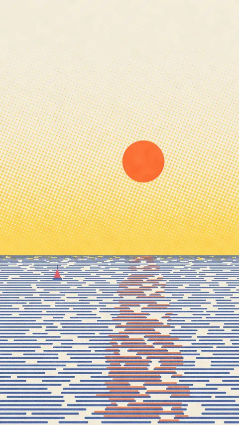 Riso Tide (Light), duo phone wallpaper