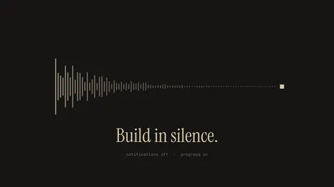 Build in Silence, productivity desktop wallpaper
