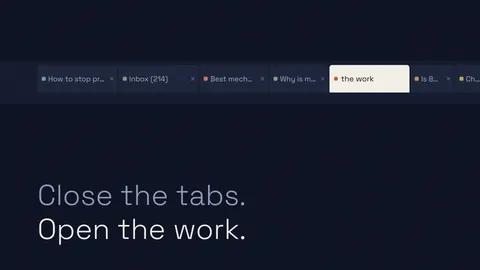 Close the Tabs, productivity desktop wallpaper