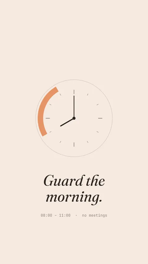 Guard the Morning, productivity phone wallpaper
