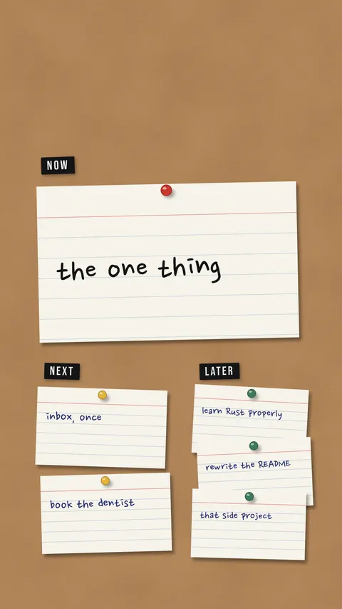 Now / Next / Later, productivity phone wallpaper