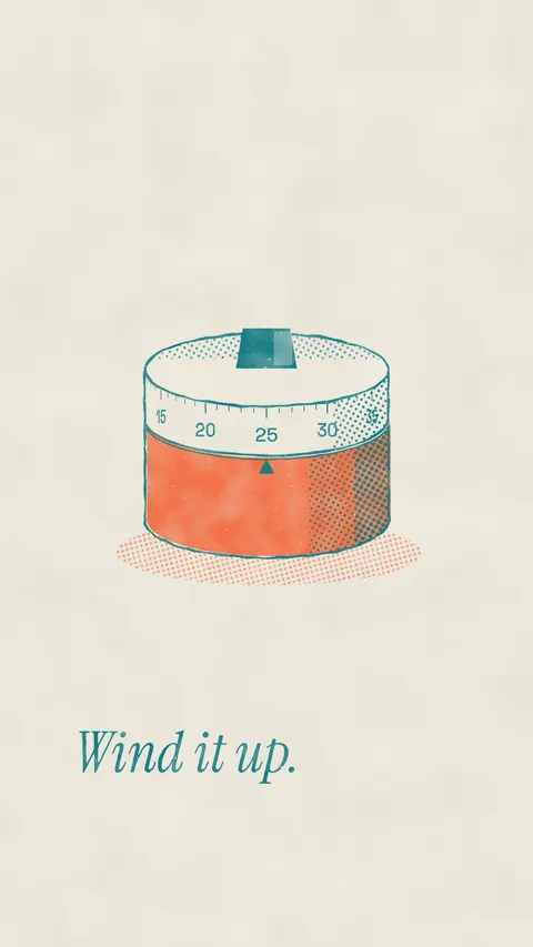 Wind It Up, productivity phone wallpaper