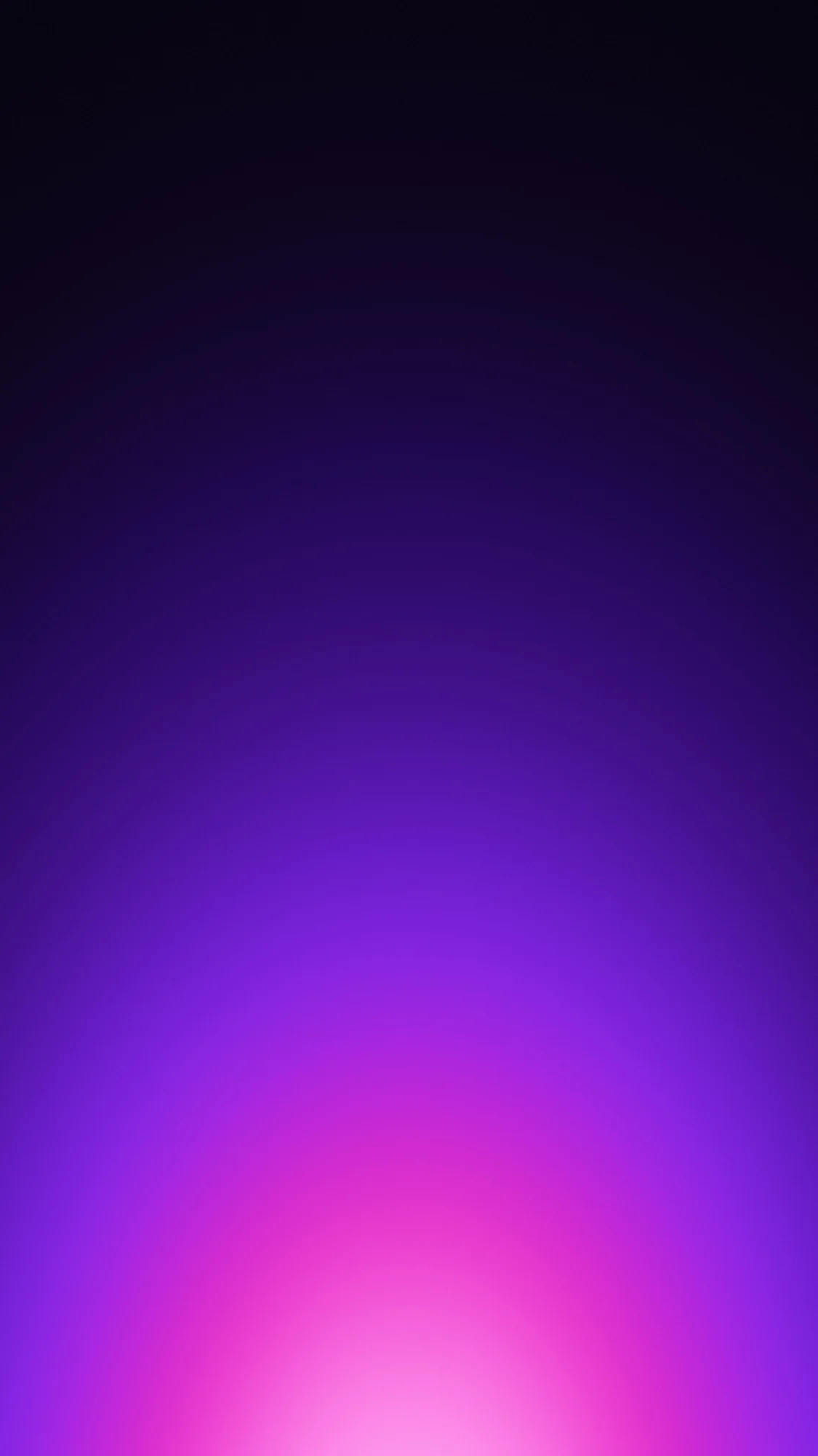 Violet Bloom: A near-black sky with a violet-to-magenta glow blooming softly from the bottom centre.