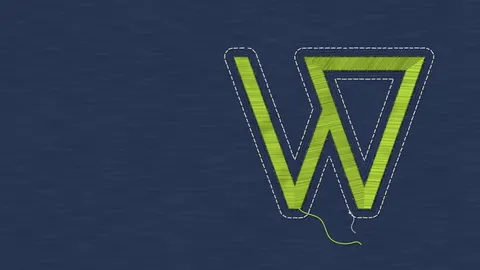 Embroidered W, logo desktop wallpaper