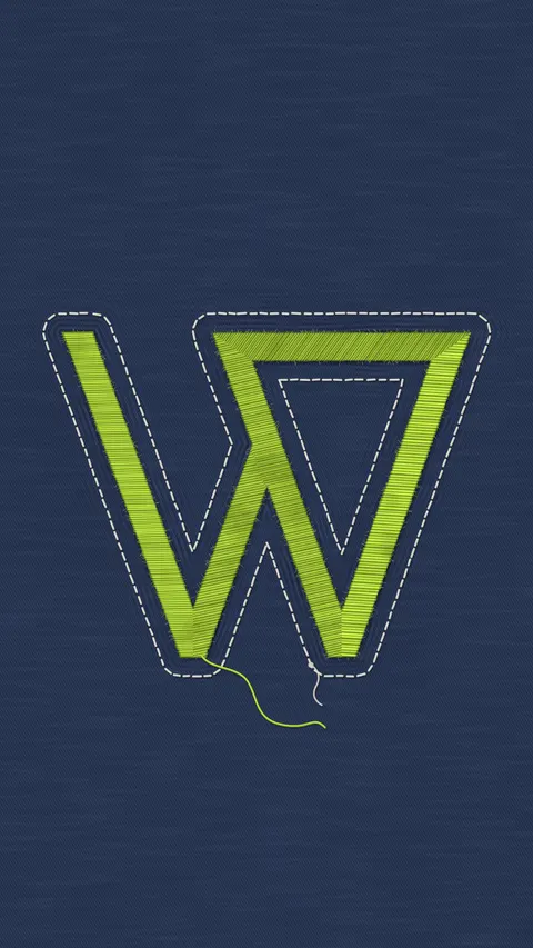 Embroidered W, logo phone wallpaper