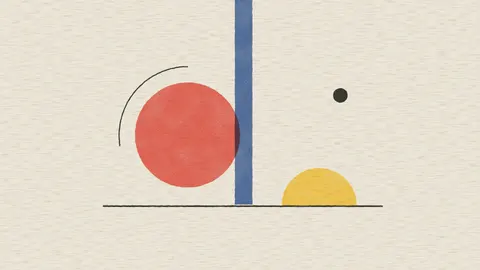 Bauhaus Balance, minimal desktop wallpaper