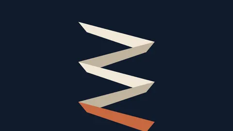 Folded Ribbon, minimal desktop wallpaper