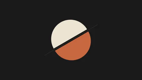 Split Circle, minimal desktop wallpaper