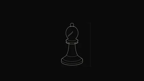 Chess Bishop Outline, outline desktop wallpaper