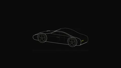 Sports Coupe Outline, outline desktop wallpaper