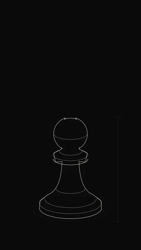 Chess Pawn Outline, outline phone wallpaper