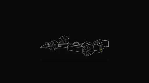 Open-Wheel Race Car Outline