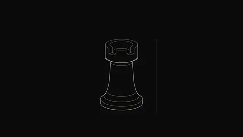 Chess Rook Outline, outline desktop wallpaper
