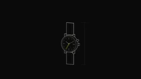 Mechanical Watch Outline, outline desktop wallpaper