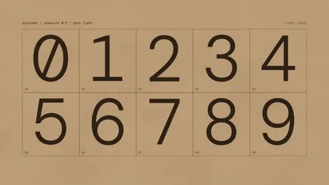 Numerals Specimen (desktop), typography desktop wallpaper