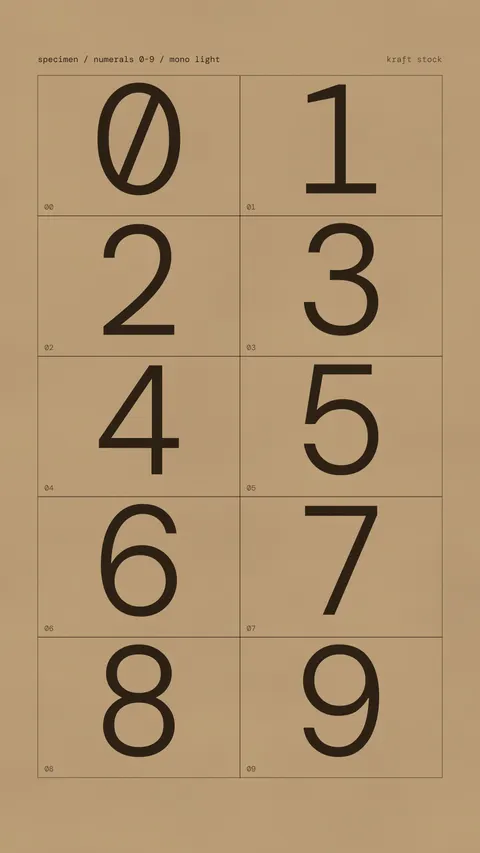 Numerals Specimen (phone), typography phone wallpaper